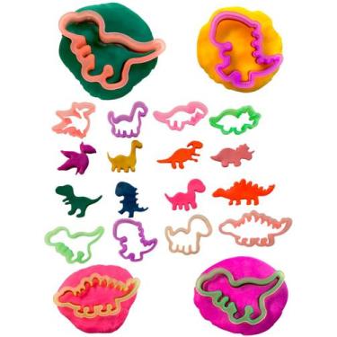 Imagem de 30 Cortador Dinossauro Forminha Massinha de Modelar Molde Aniversario 