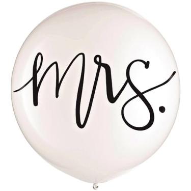 Imagem de Balão de látex branco premium Mrs. – 61 cm (1 pacote) | Durável e elegante, perfeito para celebrações e decorações