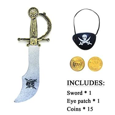 Imagem de Fantasia de pirata para Halloween cosplay fantasia de pirata vestido buccaneer (7 – 9 anos)