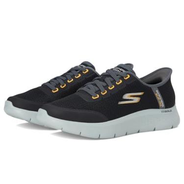Imagem de Skechers Tênis masculino Go Walk Flex Netro Hands Free Slip-ins, Preto, 45