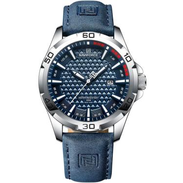 Imagem de Relógio Masculino Pulseira De Couro Quarzto Azul