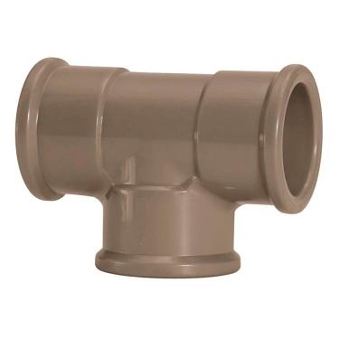 Imagem de Te Soldavel Dn 20, 25, 32mm Marrom Fortlev Kit 5unid Tamanho 25 Mm