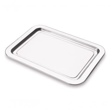 Imagem de Bandeja Inox Hospitalar 28x42 Cm Multiuso Esterilização Aço Inoxidavel Servir Casa Cozinha Bar
