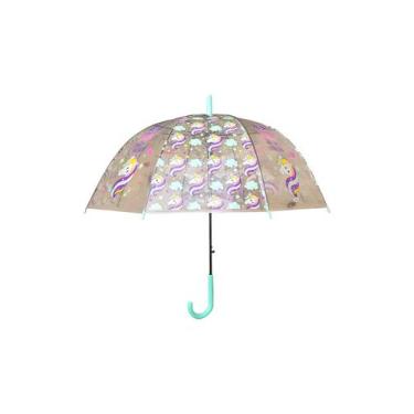 Imagem de Guarda Chuva Transparente Infantil Menina Chuva Unicórnio - Voyagem, P