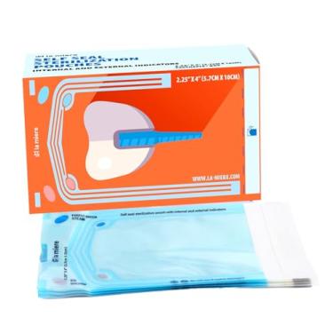 Imagem de LA MIERE 200 Sachês De Autoesterilização 5,7 Cm X 10,1 Para Consultórios Odontológicos, Autoclave, Por Caixa, 1 Caixa Papel (5,7 Cm)