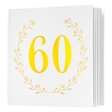 Imagem de Calculs Livro De Visitas Para Festa Aniversário 1964 Pais, Lembranças, 60º Aniversário, Foto Polaroid, Álbum Fotos Quadrado Dourado 8,5" Com Páginas Brancas E Filme Instantâneo