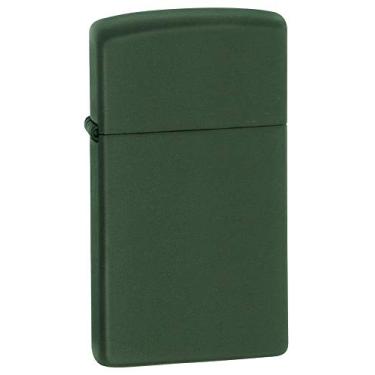 Imagem de Zippo Isqueiro de bolso fino verde fosco