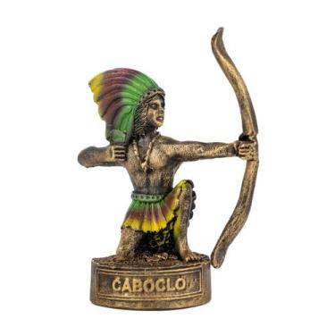Imagem de Escultura Caboclo Vintage 8 Cm- Escolha A Cor - Meta Atacado