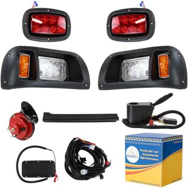 Imagem de Mixopoly Kit De Iluminação Para Carrinho Golfe Club Car Ds A Gás E Elétrico 1996-2013, Farol Traseiro Completo 12 V Com Interruptor Seta, Botão Buzina, Pisca-Alerta Pastilha Freio