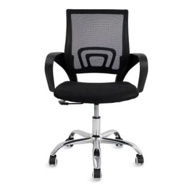 Imagem de Cadeira De Escritório Office Ergonômica Preta Com Estofado De Mesh Y T