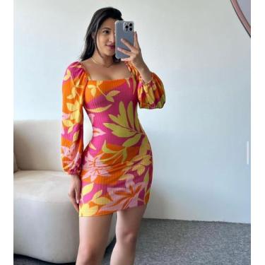 Imagem de Vestido floral feminino- tamanho: M - Leni, Rosa