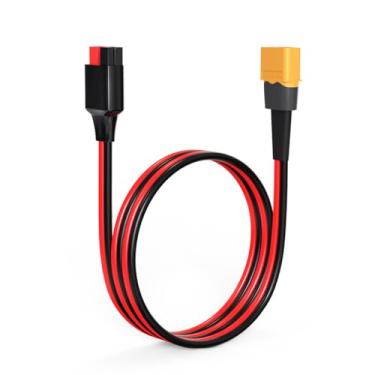 Imagem de ELFCULB Adaptador XT60 para Anderson, 10AWG XT60 macho para cabo conector Anderson para bateria RC estação de energia solar portátil e painel solar (2FT)
