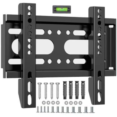 Imagem de GLWIXY Suporte fixo de parede para TV para a maioria das TVs e monitores planos de 14 17 19 21 24 27 37 39 42 polegadas, suporte de TV ultrafino pequeno VESA máximo 200 x 200 mm e capacidade de carga