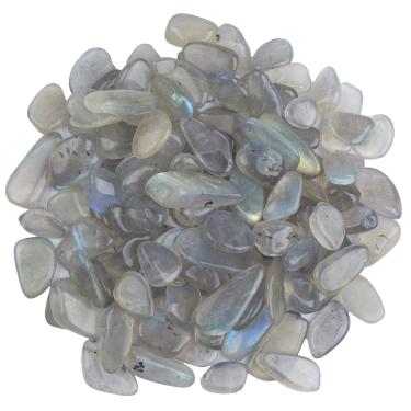 Imagem de ZenQ Crystal Chips, cristais de 900 g, cristais triturados naturais para artesanato – pedra da lua cinza