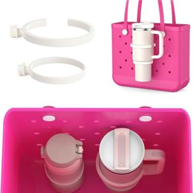 Imagem de Pacote com 2 porta-copos Bogg para Stanley 850 g 1,134 g, suporte de garrafa de água para bebidas, acessórios de copo Stanley compatíveis com a sacola Simply Southern Beach, acessórios para bolsa Bogg