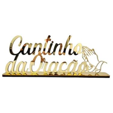 Imagem de Quadro Letreiro Decorativo - MDF + Acrílico Espelhado de Mesa - NoBran