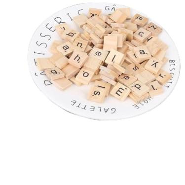 Imagem de Acouto 2 Conjuntos de Telhas de Madeira para Crianças - Ferramenta de Fingra e Puzzle Educacional para Ning the Ish Bet (Mistura minúscula)