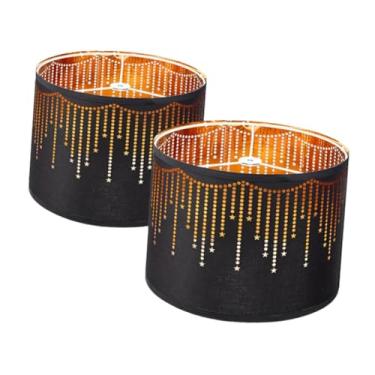 Imagem de IEUDNS Abajur de tambor 2 peças, fácil instalação, elegante, decorativo, decoração para casa, substituição para sala de jantar, mesa de hotel