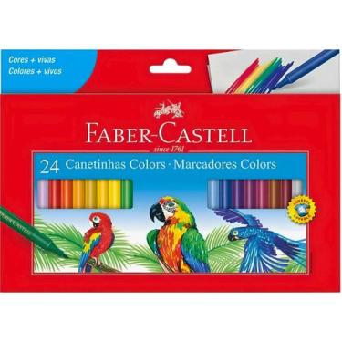 Imagem de Canetinha Hidrográfica Prestocolor 24 Cores Faber Castell