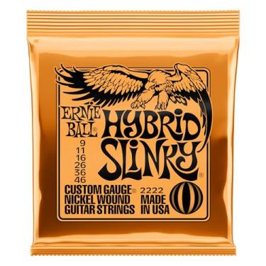 Imagem de Cordas para guitarra elétrica Ernie Ball Hybrid Slinky Nickel Wound, calibre 9-46