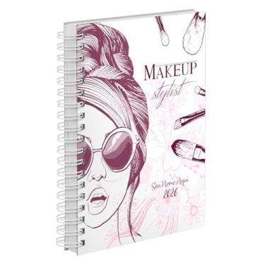 Imagem de Agenda Comercial 2026 Personalizada Capa Dura Maquiadora Makeup