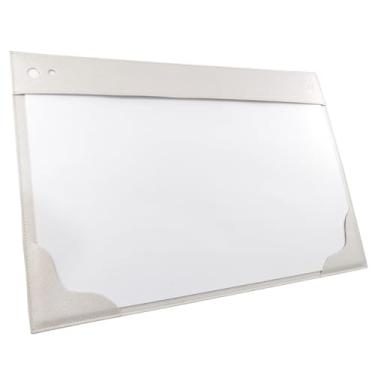 Imagem de Risque e Rabisque de Mesa A3 Sintético Vayly com Base Antiderrapante e Design Sofisticado. (Pérola)