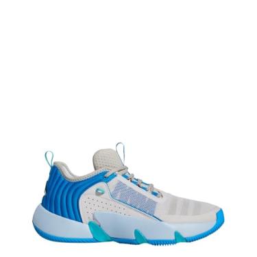 Imagem de adidas Tênis de basquete Trae Unlimited, Cinza traço/cinza metálico/azul brilhante, 46