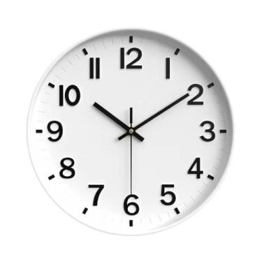Imagem de Relógio de Parede Silencioso 30cm Moderno Minimalista Com Números Gran