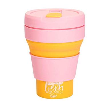 Imagem de Copo Silicone Retrátil Dobrável 375 Ml - Azul-celeste