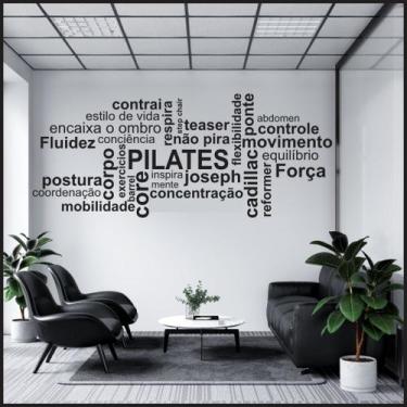 Imagem de Adesivo De Parede Decorativo Frase Motivacional REGRAS DO PILATES - DE