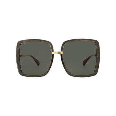 Imagem de Gucci Square/Rectangle Sunglasses Grey Gold Grey Luxury Eyewear Made In Japan Metal Frame Designer Fashion for Everyday Luxury