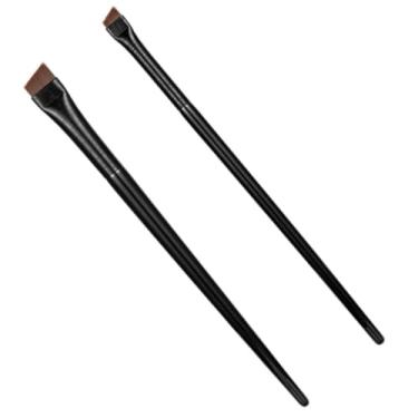 Imagem de Kit com 2 Pincéis Chanfrados Profissionais – 1 Grande + 1 Pequeno para Design de Sobrancelha Delineado e Henna – PJAT