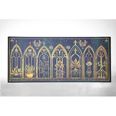 Imagem de Tapete de mesa arcano verde e dourado 40 x 60 cm