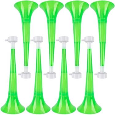 Imagem de Hoarost 8 Pcs 10.24 Inch Collapsible Stadium Horn Plastic Vuvuzela Trumpet Horn Loud Sound Noise Maker for Sporting Events Graduation Games School Sports Party Supplies (Color Set 3)