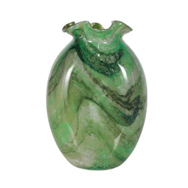 Imagem de VASO DECOR MURANO 17,5X12X26 CM MESCLA VERDE ESMERALDA