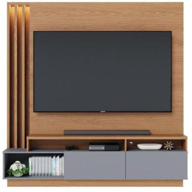 Imagem de Estante Home Theater Humaita Freijó Cinza Acetinado - Colibri - COLIBR