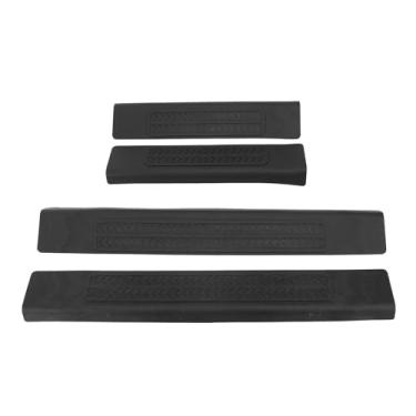 Imagem de aqxreight 4pcs Portas Sill Protetor Tiras de Proteção Protetora Tpe Car Sill Sill Scuff Placa Com Acabamento na Substituição do Adesivo para Bronco 2021-2024 4 Portas