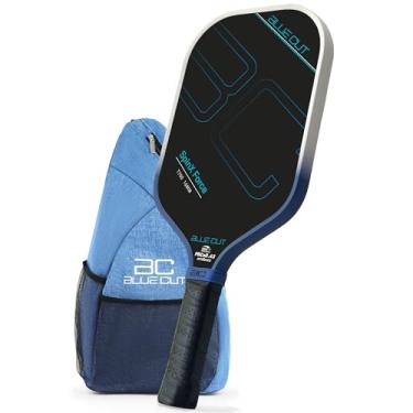 Imagem de Blue Cut Pickleball Paddle – USAPA Approved Pickleball Paddles Racket with T700 Carbon Fiber, 16mm Honeycomb Core, Spin Surface, Pro Power Speed & Control – Includes Carry Bag