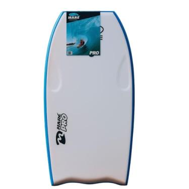 Imagem de Prancha Bodyboard Semi Profissional Maré Pro 39' e Fundo Rigido (Branca com borda azul)
