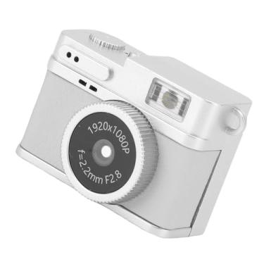 Imagem de VBESTLIFE Pequena Câmera Digital Vintage, Fotos de 2MP de 1080p FHD 2MP 0,96 Polegadas de 128 GB de Armazenamento LED, Com 4 Filtros de Fotografia (Branco)