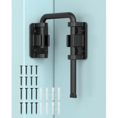 Imagem de MeBantoo Trava para porta deslizante de pátio de 6 cm em U - Trava de parafuso de segurança doméstica de aço inoxidável para celeiro, jardim, portão de cerca, janela - Opção de instalação em vários