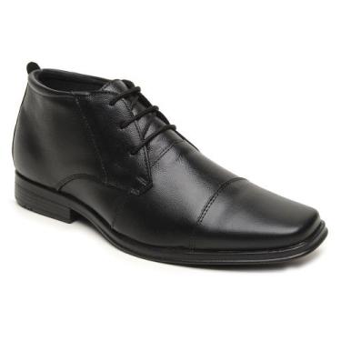 Imagem de Sapato Social Sport Fino Masculino Couro Preto Leve Confort - BR2, 41,
