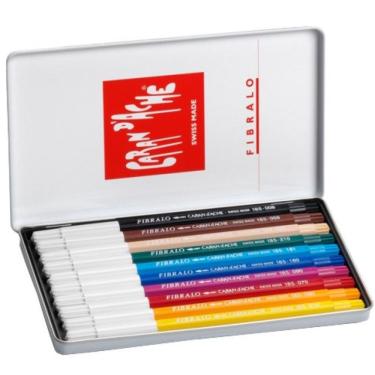 Imagem de Caneta Fibralo Brush Caran D`Ache Aquarelável 10 Cores