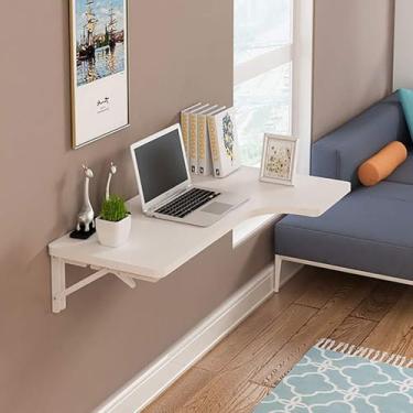 Imagem de Mesas Dobráveis Mesa Dobrável Montada Na Parede Mesa De Jantar Com Folha De Gota Mesa De Computador Escrivaninha, Black, 100 * 60 * 40