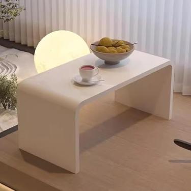 Imagem de Mesa De Centro Em Forma De C Mesa Lateral De Acrílico Transparente 12mm De Espessura Mesa Lateral De Acrílico Moderno Para Quarto Sala De Estar E Pátio, Blue, 60x40x30cm