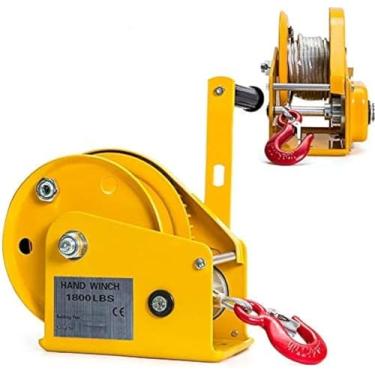 Imagem de Guincho De Manivela De Guincho Manual, Guincho De Reboque De Barco, Guincho Manual De 1200lbs/1800lbs Para Atv, Garagens, Jardinagem, Fazendas Ou Armazéns Que Levantam Cargas Pesadas, 15m, 1800lbs