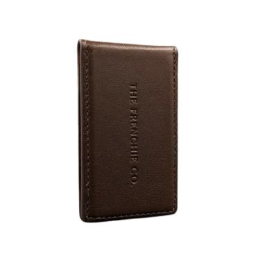 Imagem de The Frenchie Co. Clipe para dinheiro AirTag 2 em 1, Mocha, Slim, Clipe para dinheiro AirTag