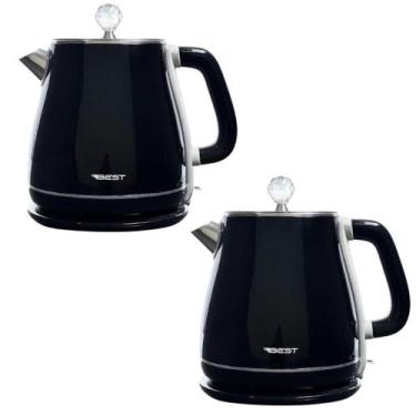 Imagem de Kit Duo de Chaleiras Elétricas Best 1,8L - Preto & Branco, Preto, 220V