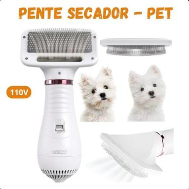 Imagem de Pente Secador Pet 2 Em 1 Silencioso Portátil Leve Soprador - 110V ajus