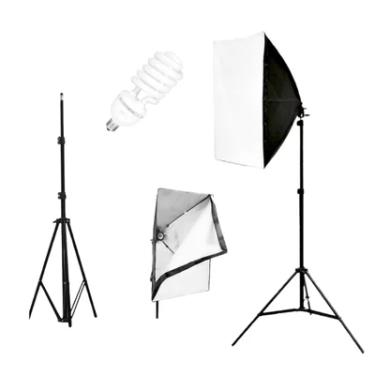 Imagem de Kit Softbox 50x70, Iluminação Para Estúdio 150w Com Tripé - 110v